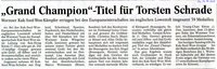 Zeitungsbericht über Torsten Schrade